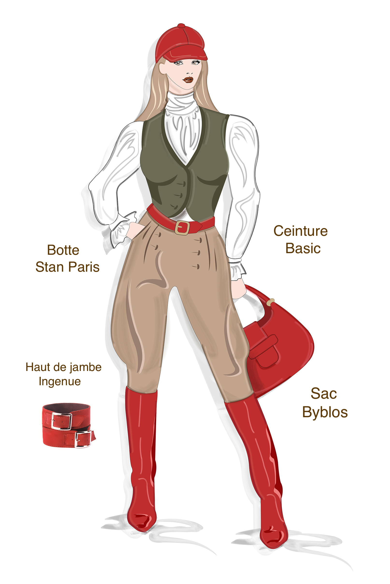 French elegance and refinement for these scarlet red riding knee-high boots, 
                available in many subtle leather and colour combinations. Record your foot and leg measurements.
We will adjust this pretty boot with zip to your measurements in height and width.
You can customise the boot with your own materials, colours and heels on the "My Favourites" page.
To style your boots, accessories are available from the boots page. 
                Made to measure. Especially suited to thin or thick calves.
                Matching clutches for parties, ceremonies and weddings.   
                You can customize these knee-high boots to perfectly match your tastes or needs, and have a unique model.  
                Choice of leathers, colours, knots and heels. 
                Wide range of materials and shades carefully chosen.  
                Rich collection of flat, low, mid and high heels.  
                Small and large shoe sizes - Florence KOOIJMAN